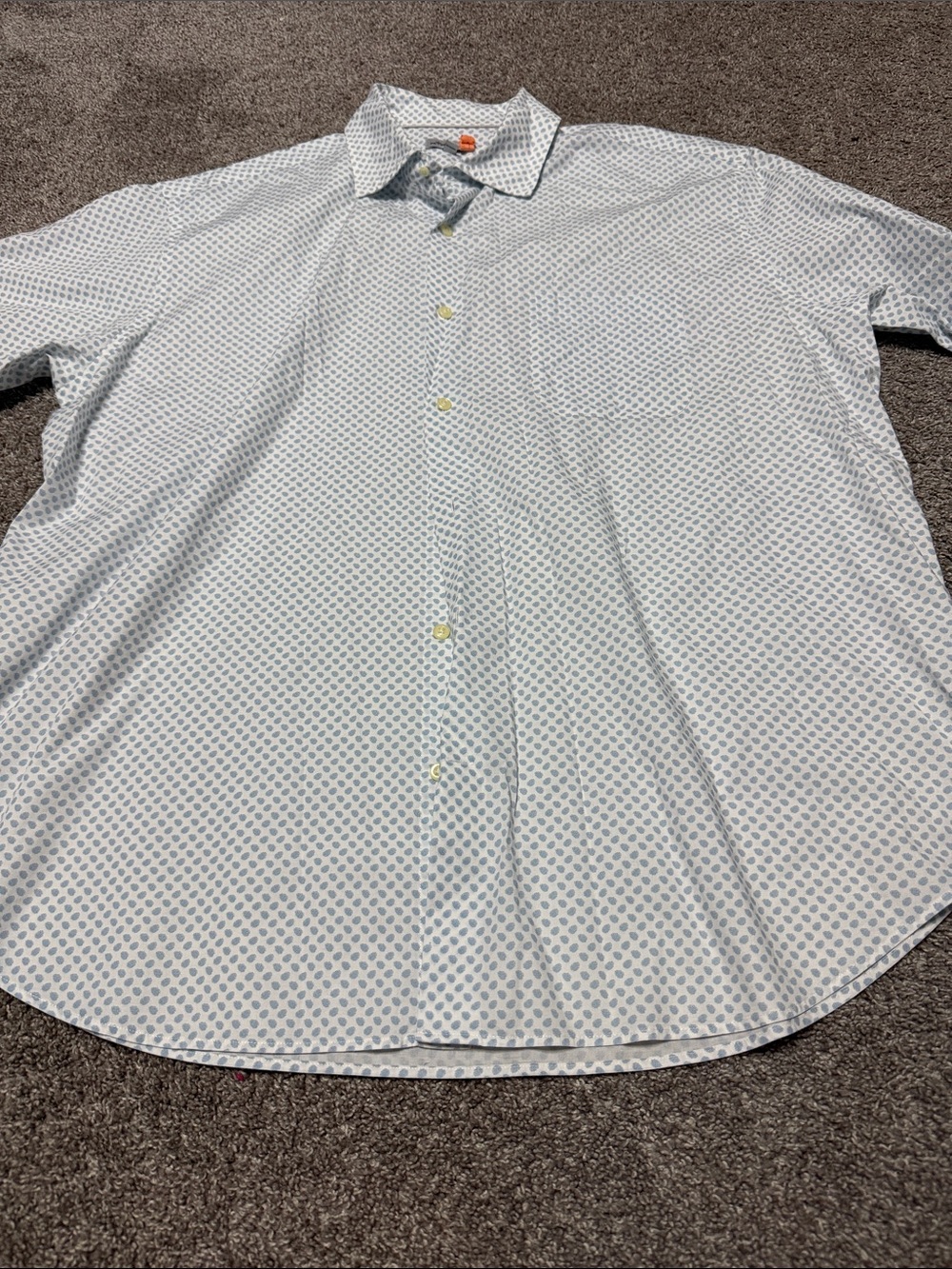 Peter Millar Light Blue Micro-Print Button-Down Shirt